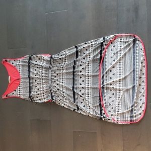 Arden B High Low Dress Black And White Pattern Women's Size Large